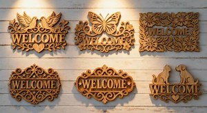 Welcome Wooden Door Sign – Decorative Wooden Sign for Entrance & Hallway - Etsy
