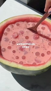 Let’s make Watermelon Sago 🍉🥣 I’m in denial that summer is ending 🥲 so it’s the perfect time to make this refreshing dessert 😋 But also, any fall recipes you wanna see? 👀 I N G R E D I E N T S 🍉 watermelon popping boba 🤍 crystal boba 🤍 nata de coco 🤍 sago pearls 🥛 condensed milk 🥛 evaporated milk 🧊 ice - Great content by IG feedmeimei #sago #tapioca #tapiocapearls #watermelon #watermelon🍉 #watermelons #watermelonjuice🍉 #homecafe #homecafé #homecafevideo #boba #bobatea #bubbletea #b