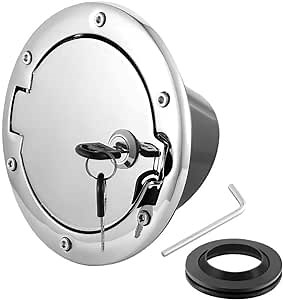 For Jeep Wrangler JK Gas Cap Cover Fuel Filler Tank Cover for 2007-2018 Jeep Wrangler JK & Unlimited