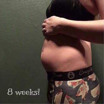 Triplet Pregnancy - Belly Bump Progression