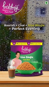 12K views · 58 reactions | Monsoon cravings ka perfect match hai, chai and Prabhuji authentic snacks! Grab yours today! [PrabhujiPureFood, PureTaste, Monsoon, Namkeens, Snacks, Chai, Savoury, Prabhuji Namkeens] | Prabhuji | Facebook
