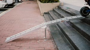 Loading Ramps with Support Legs 7.5Ft (2Pcs), Aluminum Folding ATV Ramps with 2640lbs Max Load, Upgraded Non-Slip Surface, Powersports Loading Ramps for Pickup Truck, Lawn Mowers, Motorcycles