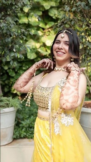 My Haldi Look🌼💛 Indian Wedding Look✨ | Heli Ved #haldi #weddingdress #haldimakeup