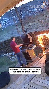 grilling can be a pro-pain 🫣🔥 #cctv #grill #cooking #fail #shorts #reels | FailArmy