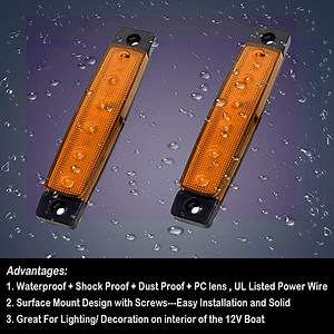 [Hot Item] Amber Truck Bus Boat Trailer Side Marker Indicators Light Lamp