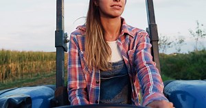 Close Up Shot Of Young Woman Driving Tractor Stock Footage SBV-348485046 - Storyblocks