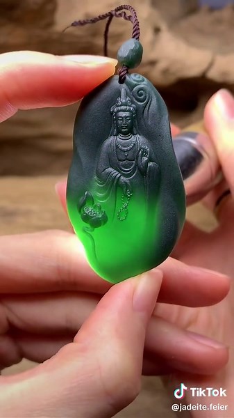 Guanyin#jadeite#jade#natural Myanmar jadeite A grade