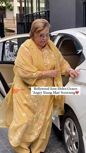 Legendary Helen Ji lights up the ‘Angry Young Man’ screening with her iconic presence. A true gem of Indian cinema! #helen #bollywoodstreetsnap #actress #fashion | Bollywood Street Snap