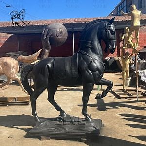 [Hot Item] Outdoor Large Metal Art Animal Statues Copper Bronze Roman Horse Sculpture Statue Factory Custom