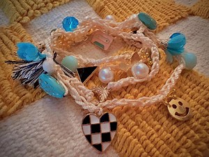 Crochet Wrist Wrap Bracelet - Etsy UK