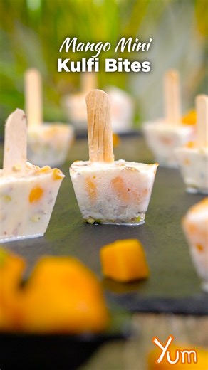 Mango Mini Kulfi Bites #mango #reel #yum #icecream | Yum