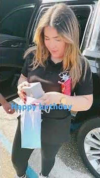 Giving my stepsister her birthday present 🎁￼