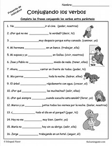 Verbos Irregulares En Espanol Para Primaria