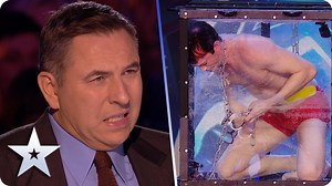 We. Can't. Watch. 🙈🙈🙈 Our Judges hold the keys to Christian's escape... Literally! 🔐 DO NOT TRY THIS AT HOME! #BGT | Britain's Got Talent