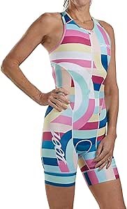 Zoot Women's LTD Triathlon Suit - Tri Racesuit with Primo Fabric and Two Pockets (Riviera, X-Small)