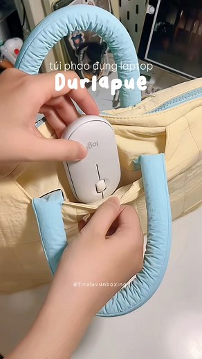 túi đựng laptop màu pastel siu cưnggg 🥳 #unboxing #tuilaptop #phukienlaptop #fyp | Vlog by tira