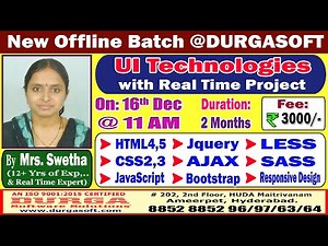 UI Technologies Offline Training @ DURGASOFT