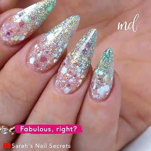 81K views · 922 reactions | A beginner-friendly tutorial on how to make a super simple glitter fade on nails ✨ | MetDaan Nails | Facebook