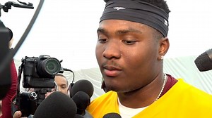 2.5K views · 28 reactions | Washington Redskins rookies are excited to be practicing in Burgundy and Gold this weekend. Plus, Dwayne Haskins is not only impressing, but embracing his responsibility as the future of the franchise. (: Chip Brierre) | 7News DC | Facebook