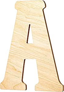 18 in. Letter A, Unfinished Vintage Monogram Wood Letter. for Your DIY Decor Such as Door Hanger, Wall Decor, Alphabet for Birthday, Wedding (A)