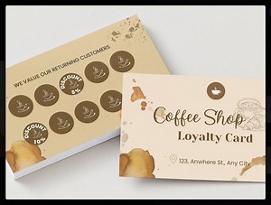 Coffee Shop Loyalty Card: Customizable Client Reward (digital Download) - Etsy UK