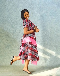 Ayo Asymmetrical Akwete Dress - Pink - Etsy