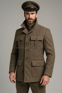 Men’s Swedish Army Military Wool Jacket Coat, 1940's Solider Officer Uniform Inspired Outerwear - Etsy