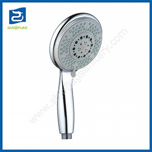 [Hot Item] 5 Functions Water Saving Jetting Massage Chrome ABS Bathroom Hand Held Plastic Shower Hand