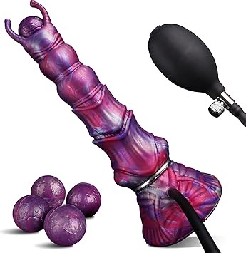 27cm Monster xxl Dildo Ovipositor Anal Plug Alien Knot Dragon Aufblasbar Fantasy Dildo groß mit 4 Silikoneiern Analdildos BDSM Analspielzeug Diloschwanz für Männer Frauen Paare Gay