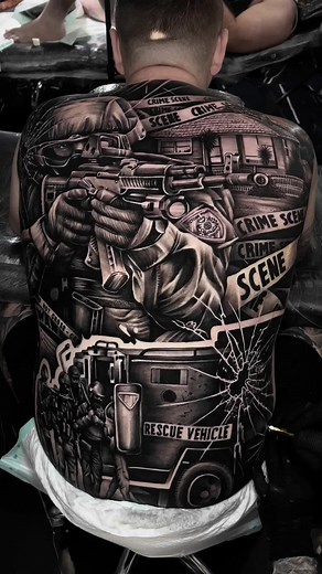 Unique Full Back Tattoo Design at Bloodline Tattoo Bali
