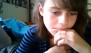 shy teen masturbates on cam