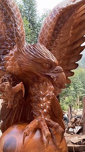 3.9K views · 190 reactions | Result of hard working, How to do beautiful eagle sculpture from wood very beautiful with talent by hand skill daily creative, 礪#daily #sculpture #work #reels #reels2023 #reelsvideo #reelsfb #skill #Eagles #furniture #talent #woodwork #woodworking #beautiful #hardwork #hands #reelsfacebook #woodworker #diycrafts #diy #ideas | Working Skillュムヰ | Facebook