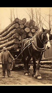 Horsepower of the 1900s! #horse #horsepower #horseriding #1900s #logging #vintage #vintagestyle #antique #california #photo #photooftheday #photography #reels #reelsfb #reelsviral #fbreels #facebookreels #wildlife #animal #unbelievable | Kyle Mccabe