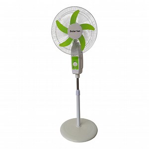 [Hot Item] Fs-956/16inch Solar Vertical Fan with Solar Panel, Large-Capacity Lithium Battery, AC/DC Power Supply, LED Light, and Mobile Phone Charging Function.