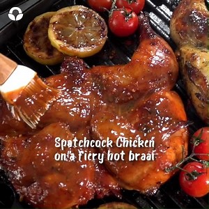 Pete Goffe-Wood pairs a roasted sweetcorn & pepper salsa with that perfectly braai'd spatchcock chicken. Try this recipe: https://foodloversmarket.co.za/recipes/chicken-with-roasted-corn-salsa/ | Food Lover's Market Namibia