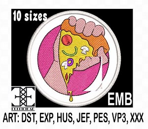Embroidery Design Matrix, Hand With Pizza Application, 10 Sizes, Emb, Dst, Pes, Exp, Jef, Hus, Vp3, Xxx - Etsy Australia