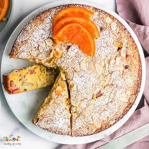 Rhubarb, Orange and Cardamom Cake only uses a few ingredients and the simple two-bowl mixing method—-wet and dry ingredients. The results are a golden almond cake bursting with tart juicy rhubarb, sweet orange, and earthy citrusy cardamom. #ministryofcurry #rhubarb #cakerecipe #foodonfacebook Full Recipe: https://ministryofcurry.com/rhubarb-cake/ | Ministry of Curry