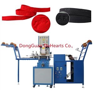 [Hot Item] Automatic High Frequency Logo Embossing Machine for Elastic Webbing with Feeder