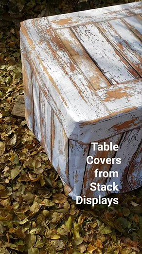 These are the HOTTEST Table Covers available today! People are going CRAZY over our Fabric Table Covers that look like REAL WOOD! Perfect for special events, rustic weddings, craft shows, farmer's markets and more! Don't worry, we've got you covered! Get FREE Shipping for a limited time! Use Code: FREESHIPPING https://www.stackdisplays.com/collections/table-covers #tabledecor #tabledecoration #tablecover #tablecovers #rusticdecor #partyideas | Stack Displays | Facebook