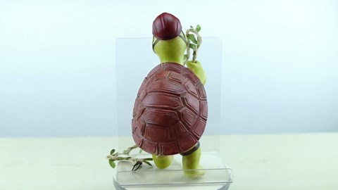 10-inch Tree Climbing Turtle Statue Decor Tortoise Sculpture - Resin Weatherproof Garden Decor with Balanced Ring Rope, Outdoor & Indoor Turtle Ornament (95x100x250mm)
