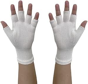 Edenswear Zinc-Infused Fingerless Gloves for Women and Men with Eczema - Wet Wrap Therapy (Large)