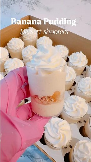 Banana pudding dessert shooters. #bananapudding #dessertshooters