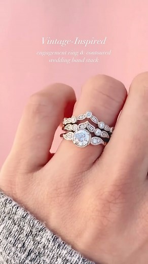 11 reactions | Discover vintage-inspired, contoured, and perfectly stackable engagement rings and wedding bands to make a stunning statement for your #forevercaptivating love story at kirkkara.com. Featured styles: K581R55, K582-B, K581-B | Kirk Kara | Facebook