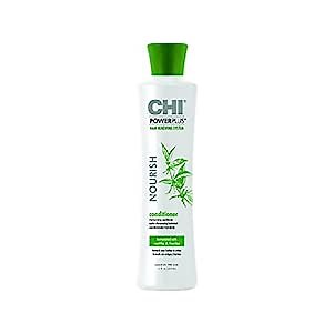 CHI PowerPlus Nourishing Conditioner, Hair Renewal System For A Healthy Scalp, Relieves Tightness & Dryness, Strengthens & Protects Against UV, 12 Oz