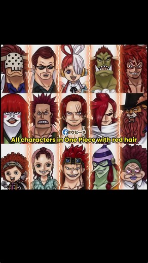 All characters in One Piece with red hair ❤️ #anime #onepiece #memes