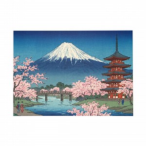 Puzzle de 1000 pièces représentant le Mont Fuji et la pagode Sakura, un paysage japonais printanier en fleurs de cerisier, un cadeau idéal pour adultes. - Etsy France