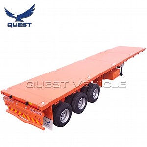[Hot Item] 20FT 40FT Container Transport Trailer 3axles 4axles Flat Bed Semi Flatbed Trailer