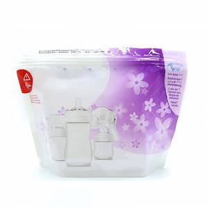 [Hot Item] Biodegradable Microwave Steam Hot and Cold Freezing Bag for Baby Bottle Nipple Ziplock Microwave Sealingsterilizer Bag