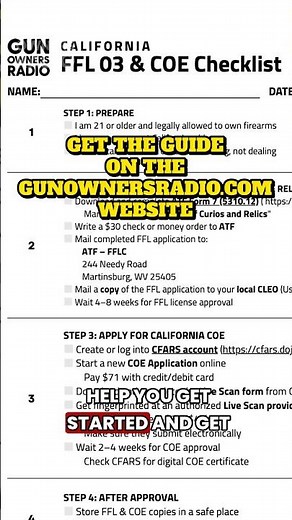 How to Get Your FFL03: The Ultimate Step-by-Step Checklist for Gun Collectors!