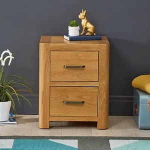 [Hot Item] Sert Meşe 2 Çekmeceli Ahşap Yatak Odası Yan Masası Yatak Odası Gece Masası Mobilya Oturma Odası Modern Son Masası Daire Küçük Alan Modern Çağdaş Yan Masa